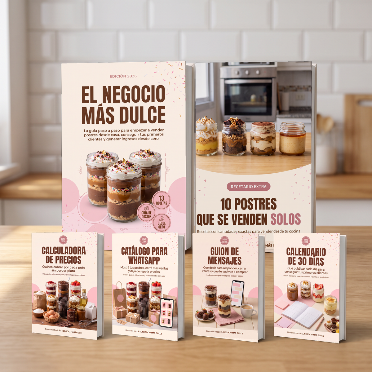 🍰 El Negocio Más Dulce: 23 recetas, precios y bonos para vender postres desde casa